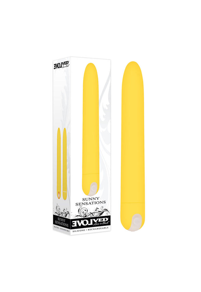 Evolved Sunny Sensations - Yellow 18.6 cm USB Rechargeable Vibrator