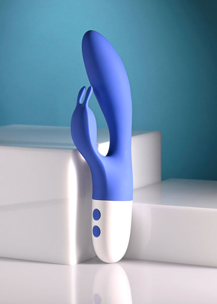 Evolved FUNNY BUNNY - Blue 20 cm USB Rechargeable Rabbit Vibrator