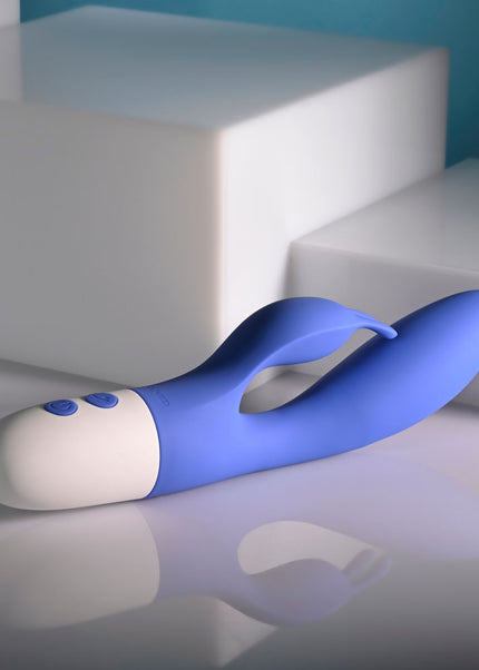 Evolved FUNNY BUNNY - Blue 20 cm USB Rechargeable Rabbit Vibrator