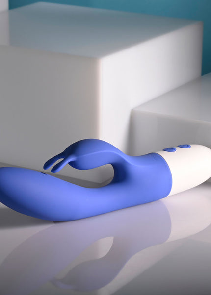 Evolved FUNNY BUNNY - Blue 20 cm USB Rechargeable Rabbit Vibrator