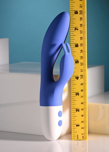 Evolved FUNNY BUNNY - Blue 20 cm USB Rechargeable Rabbit Vibrator