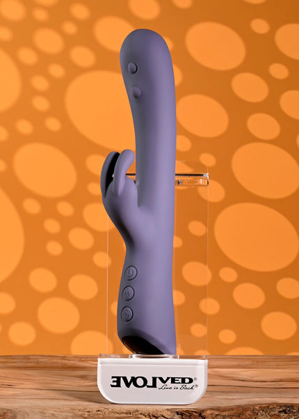 Evolved POPPIN GOOD TIME - Purple 20 cm USB Rechargeable Rabbit Vibrator