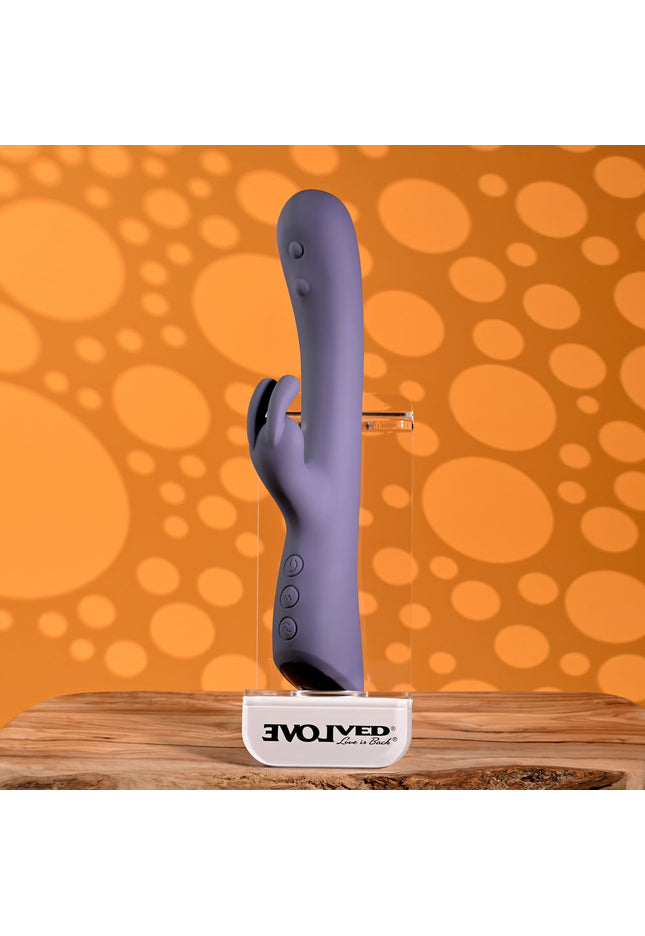 Evolved POPPIN GOOD TIME - Purple 20 cm USB Rechargeable Rabbit Vibrator