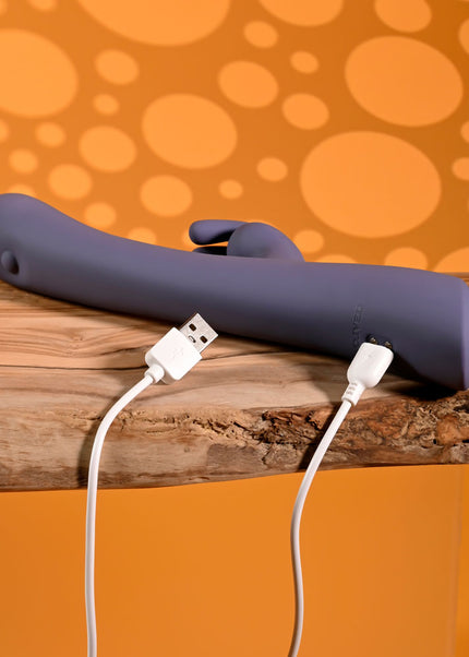 Evolved POPPIN GOOD TIME - Purple 20 cm USB Rechargeable Rabbit Vibrator