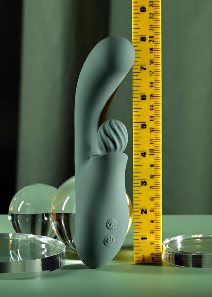 Evolved SPIRAL CHARM - Green 18 cm USB Rechargeable Rabbit Vibrator