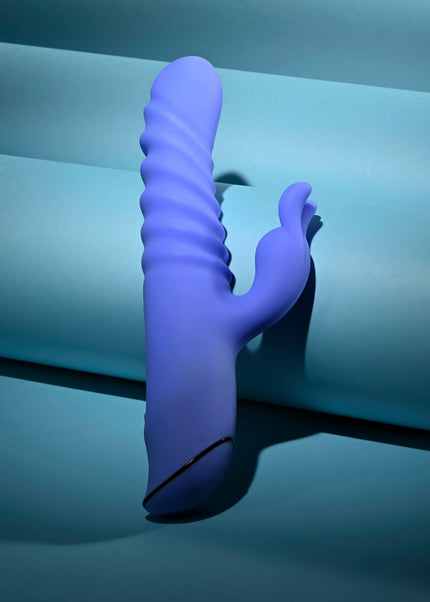 Evolved KNOCK KNOCK - Purple 22.9 cm USB Rechargeable Rabbit Vibrator with Flicking Head
