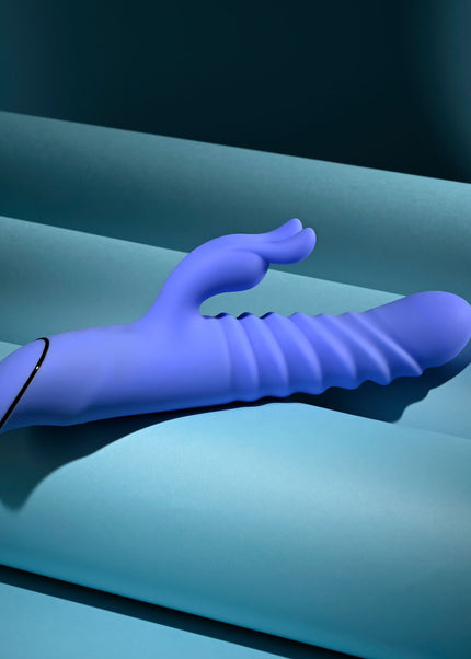 Evolved KNOCK KNOCK - Purple 22.9 cm USB Rechargeable Rabbit Vibrator with Flicking Head
