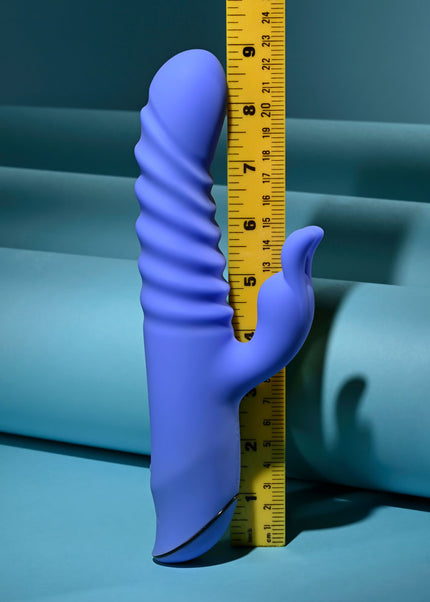 Evolved KNOCK KNOCK - Purple 22.9 cm USB Rechargeable Rabbit Vibrator with Flicking Head