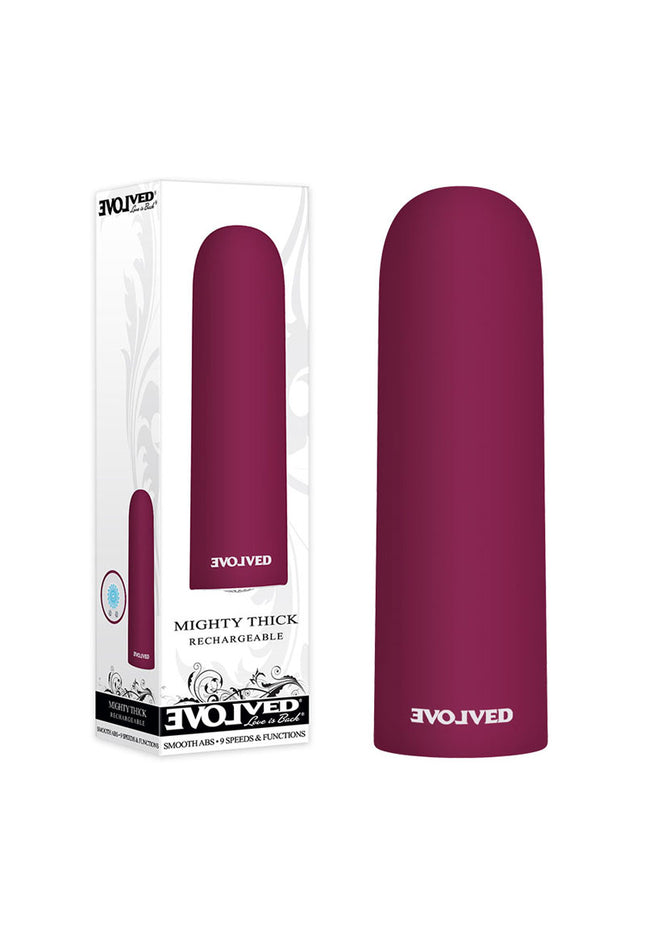 Evolved Mighty Thick - Burgundy Red 9 cm USB Rechargeable Bullet