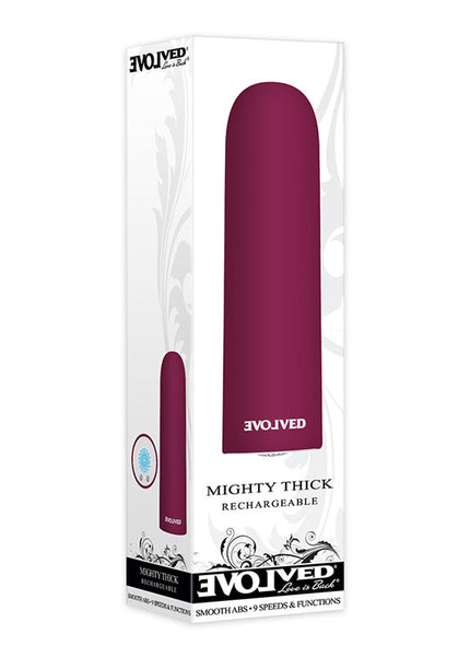 Evolved Mighty Thick - Burgundy Red 9 cm USB Rechargeable Bullet