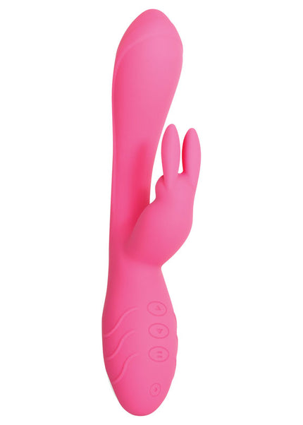 Evolved Bunny Kisses - Pink 20 cm USB Rechargeable Rabbit Vibrator