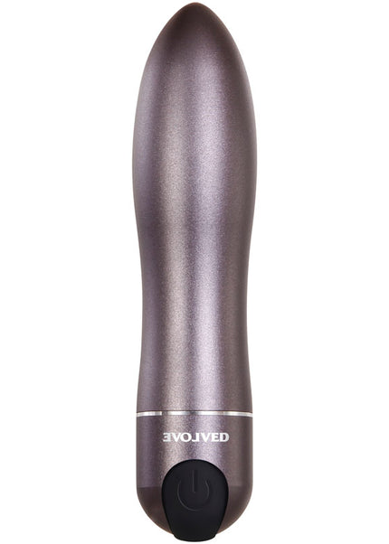 Evolved Travel-Gasm - Gray 9 cm USB Rechargeable Bullet with Travel Case