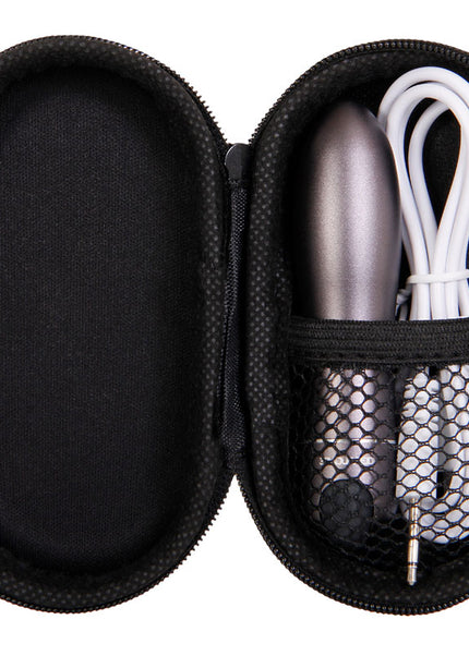 Evolved Travel-Gasm - Gray 9 cm USB Rechargeable Bullet with Travel Case