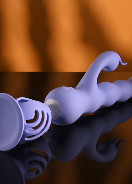 Evolved WIGGLY BUNNY - Purple USB Rechargeable Rabbit Vibrator with Suction Base