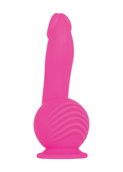 Evolved Ballistic - Pink 19 cm USB Rechargeable Vibrating Dong with Balls Motor & Remote