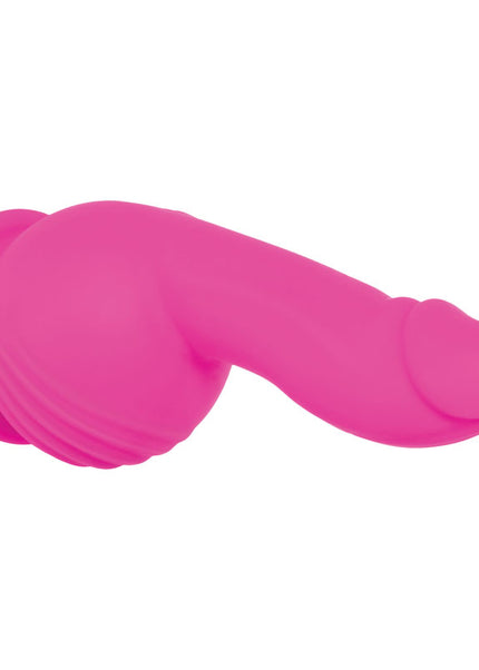 Evolved Ballistic - Pink 19 cm USB Rechargeable Vibrating Dong with Balls Motor & Remote