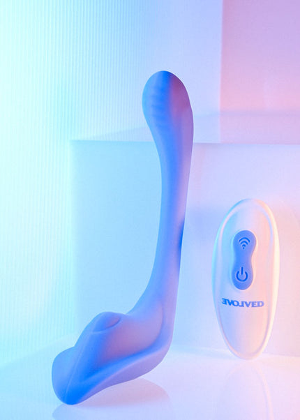 Evolved ANYWHERE VIBE - Purple USB Rechargeable Flexible Vibe with Remote