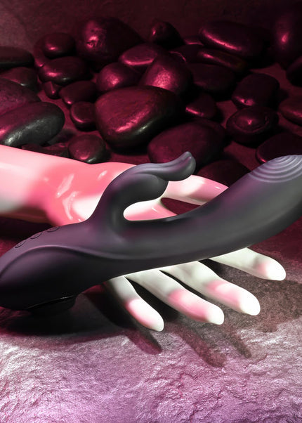 Evolved RABBIT HOLE - Black 21.2 cm USB Rechargeable Rabbit Vibrator