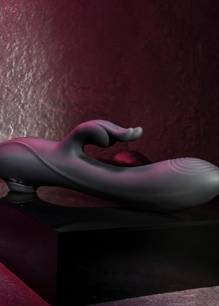 Evolved RABBIT HOLE - Black 21.2 cm USB Rechargeable Rabbit Vibrator