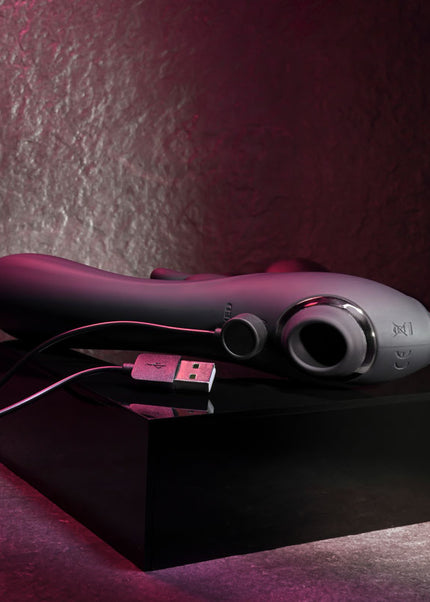 Evolved RABBIT HOLE - Black 21.2 cm USB Rechargeable Rabbit Vibrator