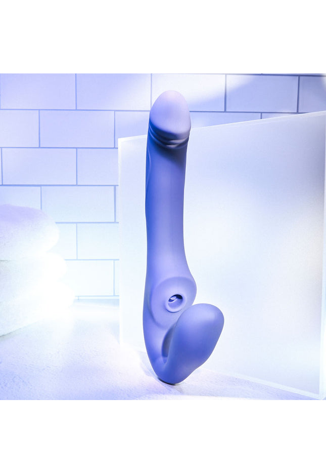 Evolved 2 BECOME 1 - Purple 23.5 cm USB Rechargeable Strapless Strap-On with Remote