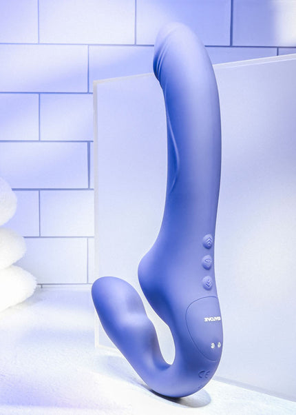 Evolved 2 BECOME 1 - Purple 23.5 cm USB Rechargeable Strapless Strap-On with Remote