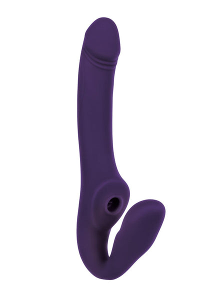 Evolved 2 BECOME 1 - Purple 23.5 cm USB Rechargeable Strapless Strap-On with Remote