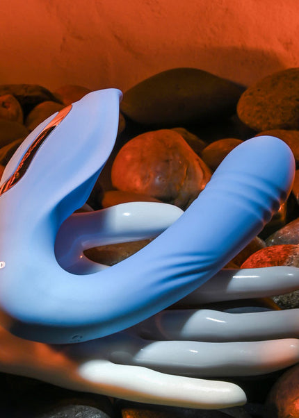 Evolved TAP & THRUST - Blue USB Rechargeable Dual Vibrator