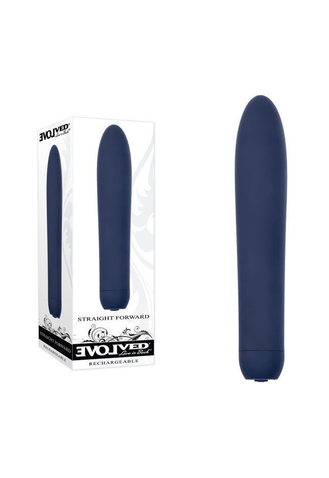 Evolved STRAIGHT FORWARD - Blue 16.5 cm USB Rechargeable Vibrator