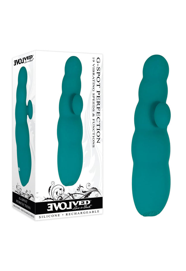 Evolved G-SPOT PERFECTION - Teal 13.6 cm USB Rechargeable Vibrator