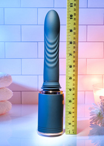 Evolved TOO HOT TO HANDLE - Black USB Rechargeable Thrusting Vibe with Stand