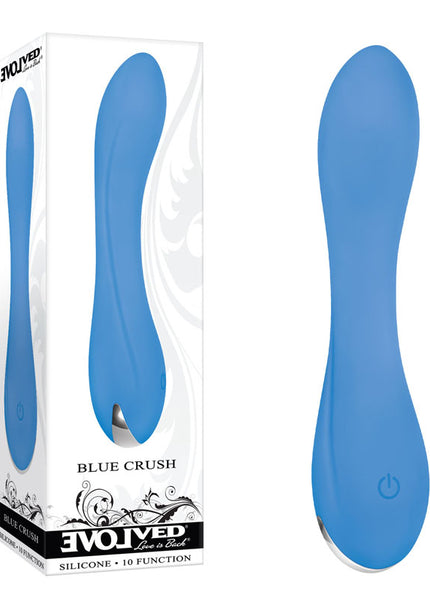 Evolved BLUE CRUSH - Blue 12 cm USB Rechargeable Mini Vibrator