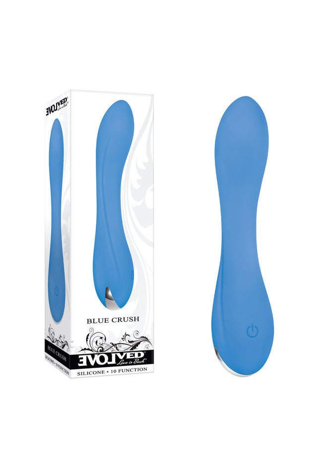 Evolved BLUE CRUSH - Blue 12 cm USB Rechargeable Mini Vibrator