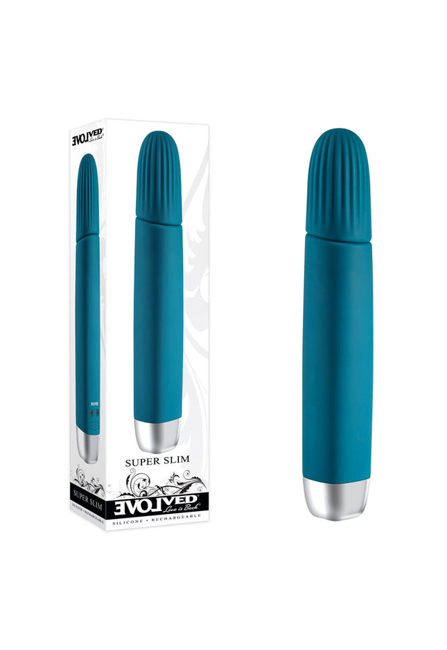 Evolved SUPER SLIM - Blue 19.7 cm USB Rechargeable Vibrator