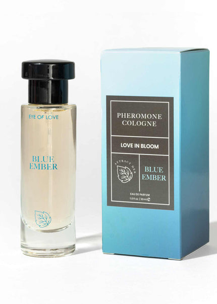 Eye Of Love Love In Bloom Blue Ember Pheromone Cologne - 30ml - Citrus & Cedar Scented Pheromone Cologne for Men to attract Women - 30 ml Spray