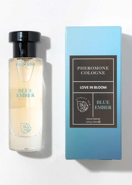 Eye Of Love Love In Bloom Blue Ember Pheromone Cologne - 30ml - Citrus & Cedar Scented Pheromone Cologne for Men to attract Women - 30 ml Spray