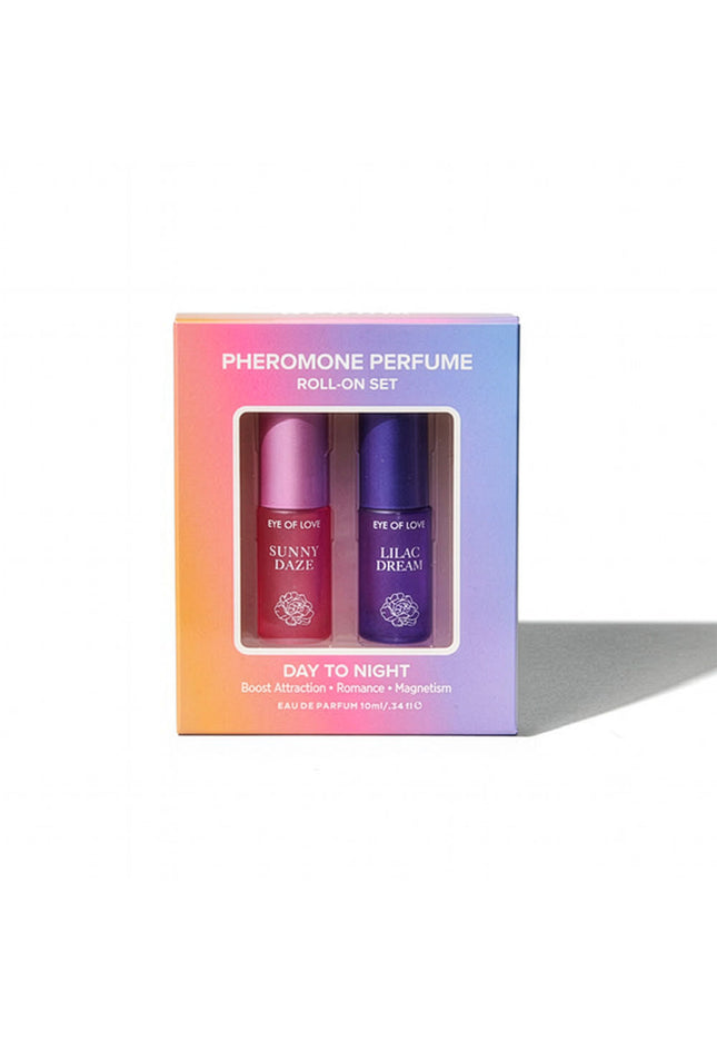 Eye Of Love Love In Bloom Pheromone Perfume Roll-On Set - Day to Night (Sunny Daze & Lilac Dream) Pheromone Perfume Oils for Women to attract Men - 10 ml Roll On Bottles