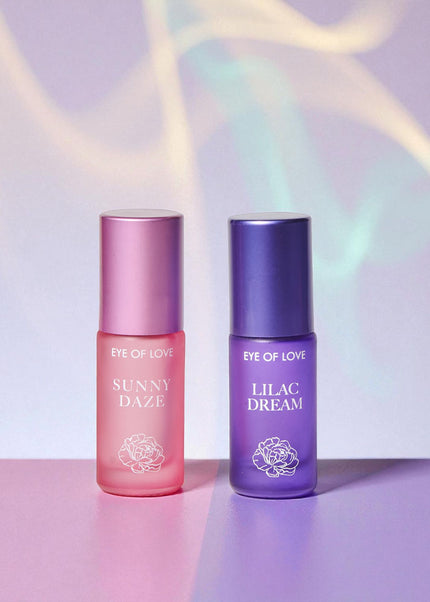 Eye Of Love Love In Bloom Pheromone Perfume Roll-On Set - Day to Night (Sunny Daze & Lilac Dream) Pheromone Perfume Oils for Women to attract Men - 10 ml Roll On Bottles