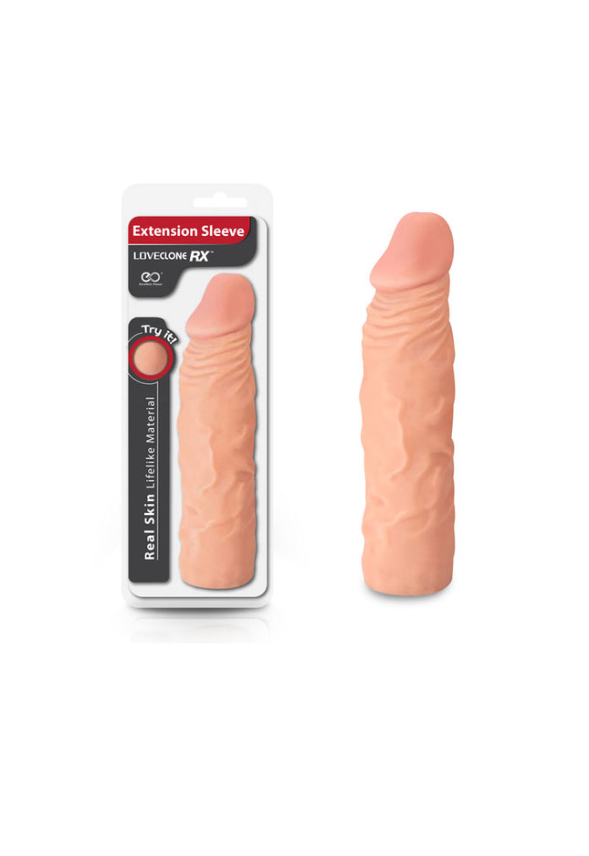 LoveClone RX Extension Sleeve - Flesh - Flesh 20 cm Penis Extender Sleeve