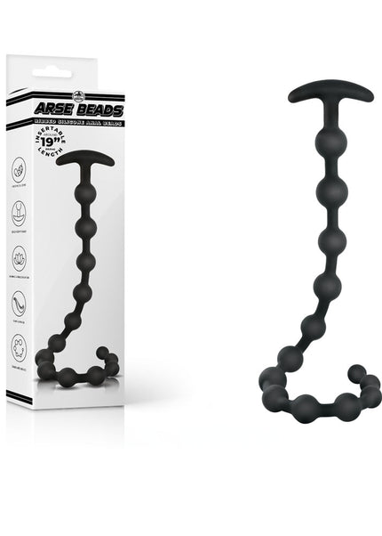 Arse Beads - Black 48 cm Silicone Anal Beads