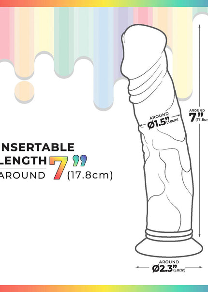 Jellido 18cm Dildo - Clear Coloured 18 cm Dildo