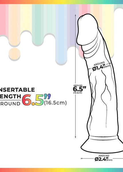 Jellido 16.5cm Dildo - Clear Coloured 16.5 cm Dildo