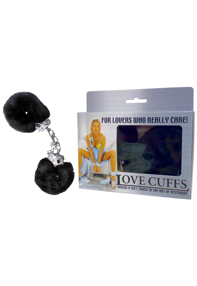 Love Cuffs - Black Fluffy Hand Cuffs