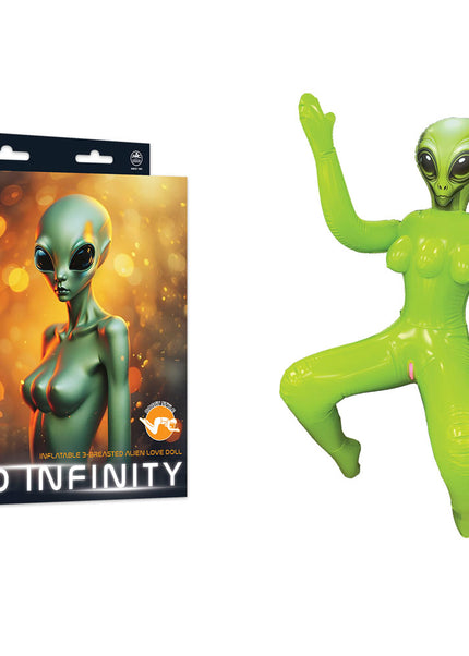 To Infinity - Green Inflatable Squatting Alien Love Doll