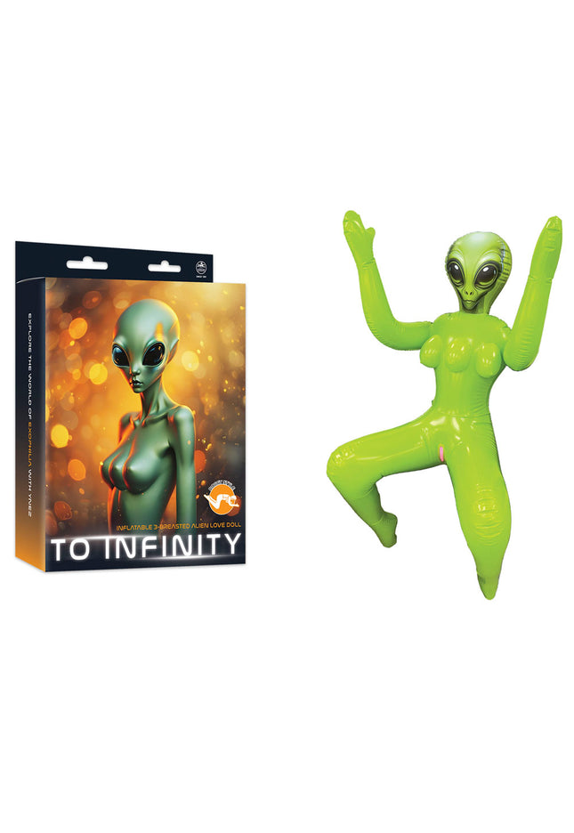 To Infinity - Green Inflatable Squatting Alien Love Doll