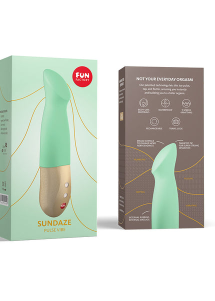 Fun Factory SUNDAZE pistachio - Pistachio Green 17.5 cm USB Rechargeable Thrusting Vibrator
