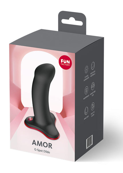 Fun Factory AMOR Black - Black 13.5 cm Dildo
