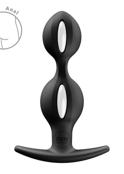 Fun Factory B BALLS DUO Black - Black 13 cm Weighted Kegel Balls