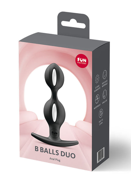 Fun Factory B BALLS DUO Black - Black 13 cm Weighted Kegel Balls