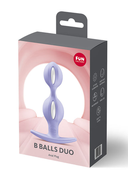 Fun Factory B BALLS DUO Purple - Purple 13 cm Weighted Kegel Balls
